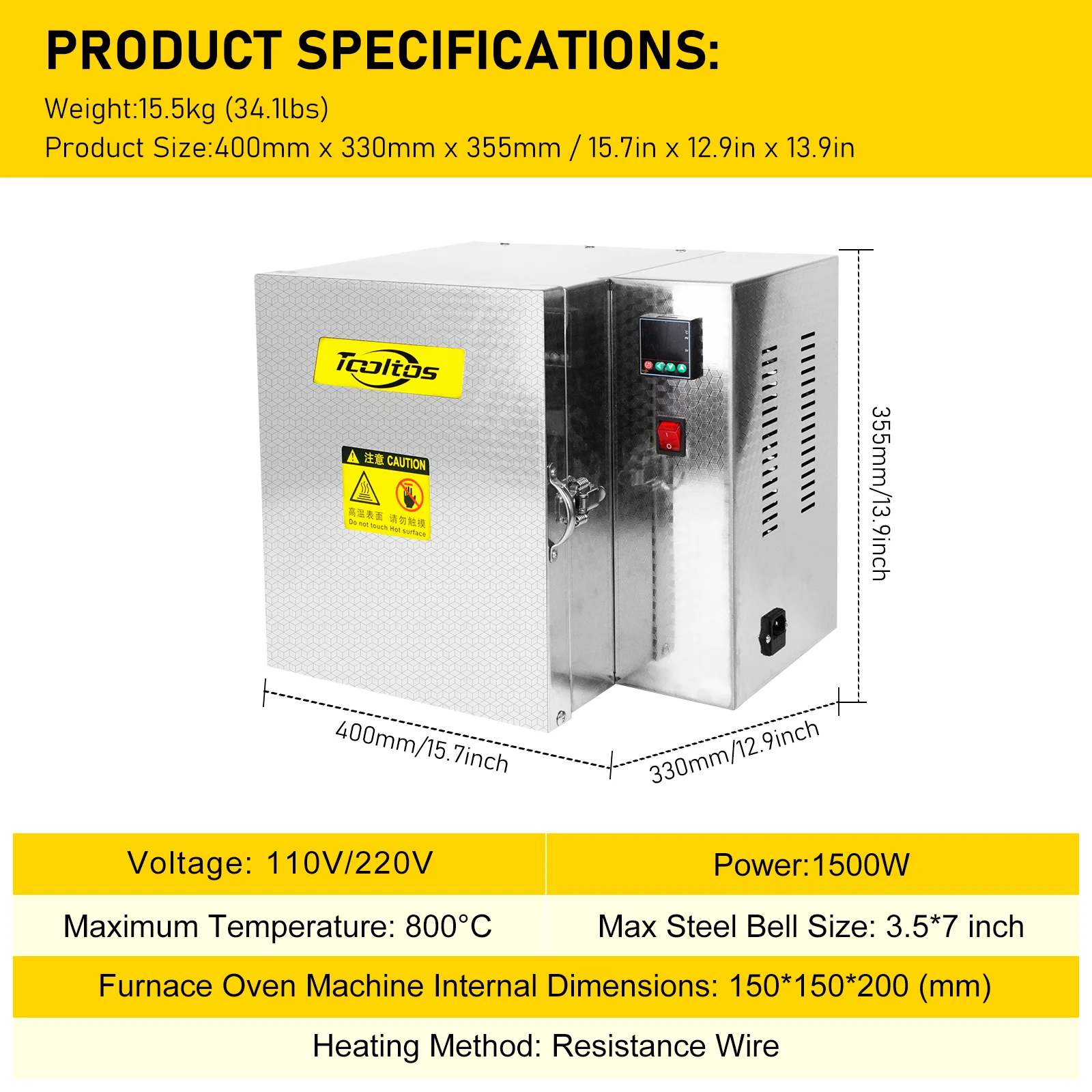 Industrial Four-Sided Heating Oven with Digital Display for High-Temperature Mold Heat Treatment - Image 2