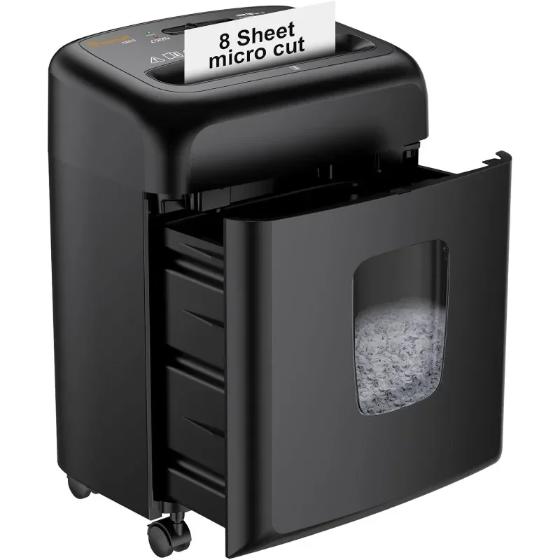 4 Gallon Micro-Cut Paper Shredder, 8 Sheet Capacity, High Security - Image 2