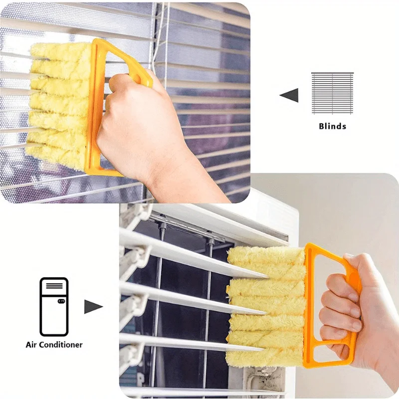 Vent Blinds Cleaner Cloth Brush - Microfiber Car AC Duster Tool Washable - Image 6