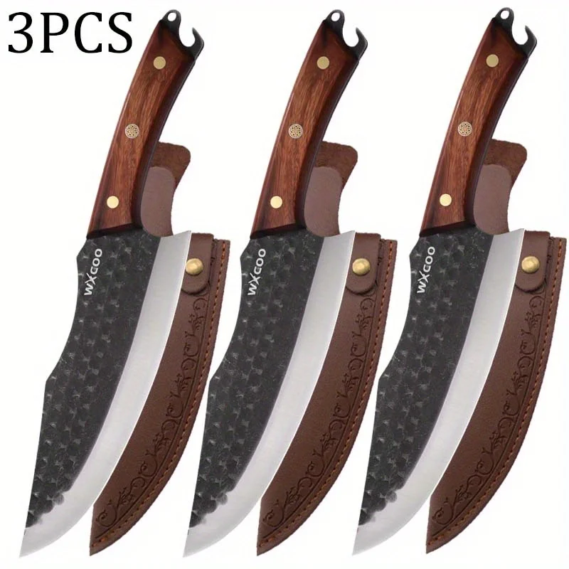 Hand‑Forged High‑Carbon Steel Boning Knife with Wood Handle – Multipurpose Utility - Image 8