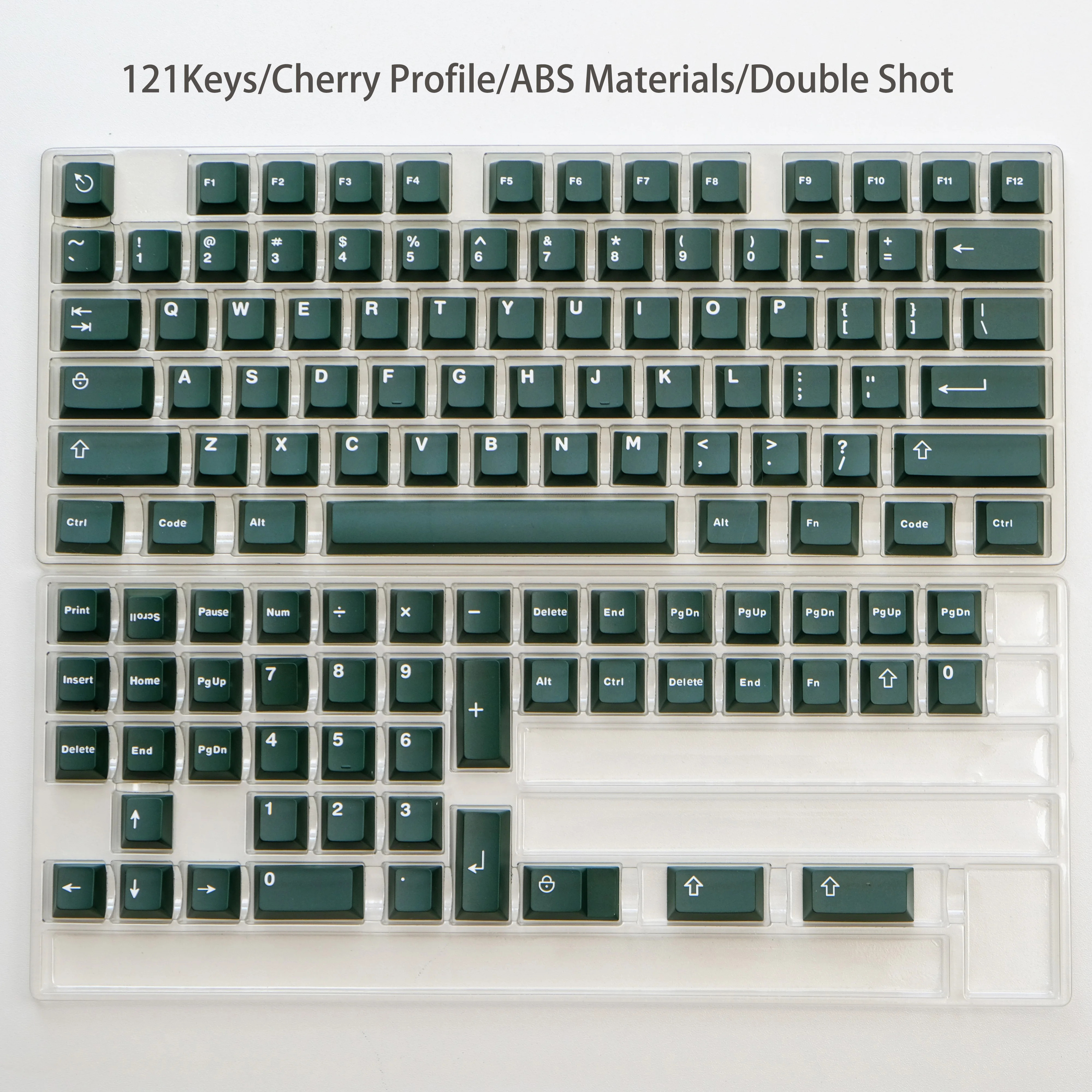163 Keys British Racing Green Cherry Profile Keycaps for MX Switches - Image 11