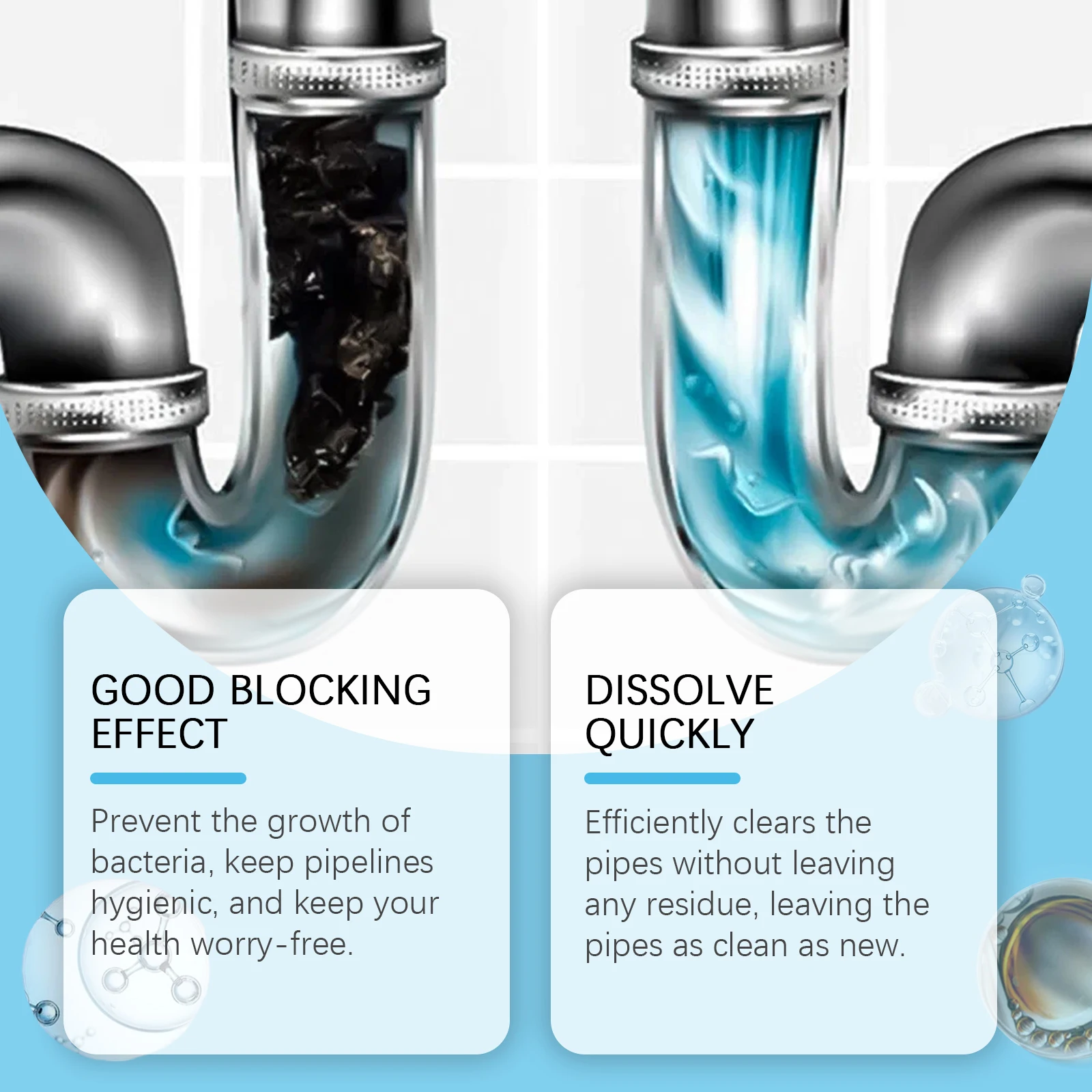Toilet & Drain Cleaner, Bathroom Pipe Opener, Kitchen Sink & Sewer Bowl Wash Block - Image 6