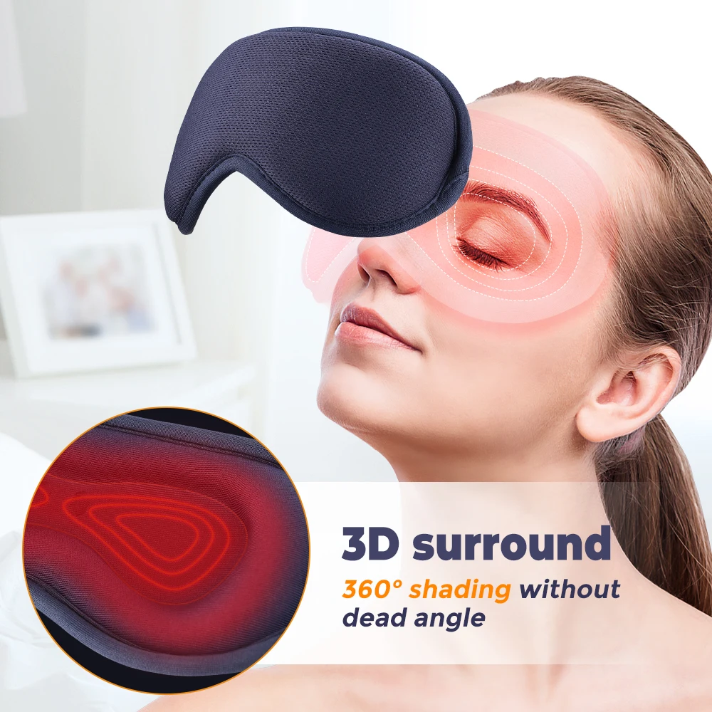 Electric Heated Eye Mask – USB Steam Therapy, Adjustable Heat & Timer