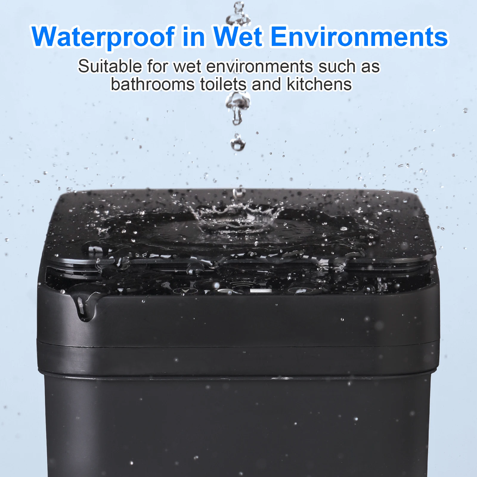 2-Pack 12L Touchless Motion Sensor Trash Cans – Automatic Slim Bathroom & Office Garbage Bins - Image 3