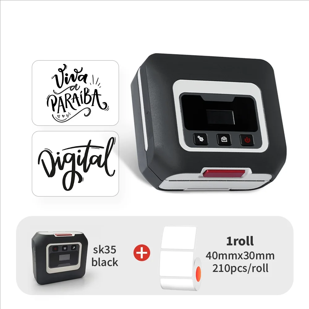 Portable KAYSION 3-inch Bluetooth Thermal Label Printer for Barcode Stickers