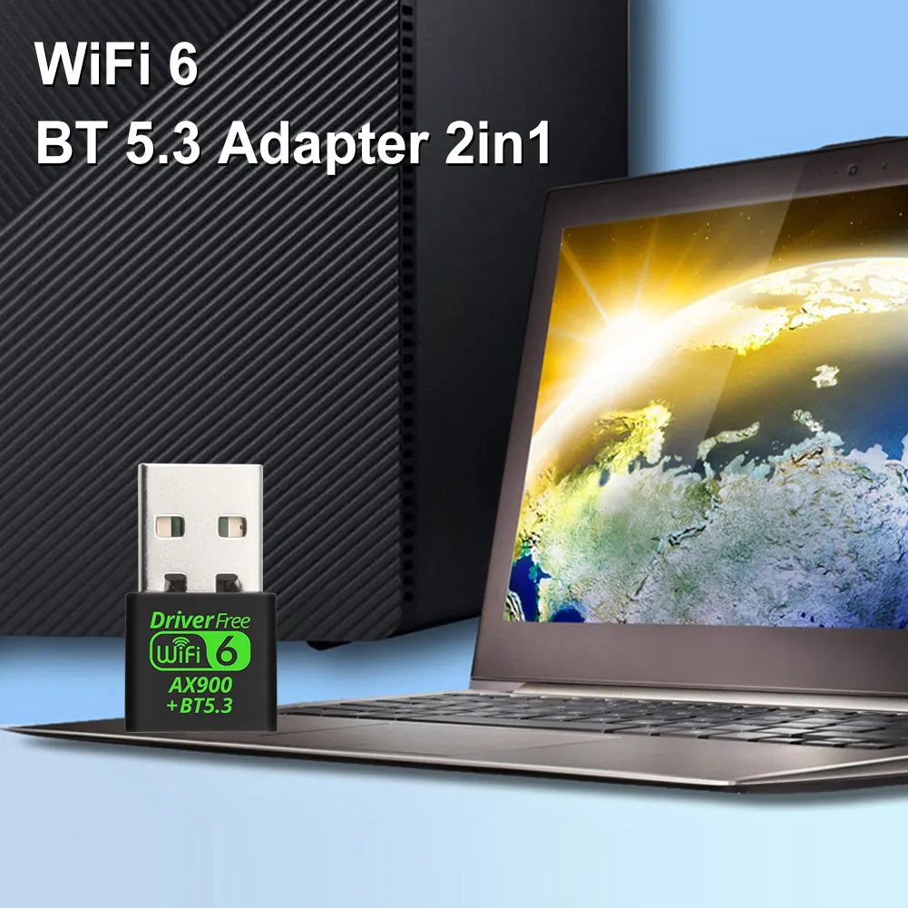 USB WiFi 6 Bluetooth 5.3 Adapter USB WiFi Network Wireless Wlan Receiver Dual Band 2.4/5.8GHz Mini USB WiFi Dongle Driver Free - Image 3