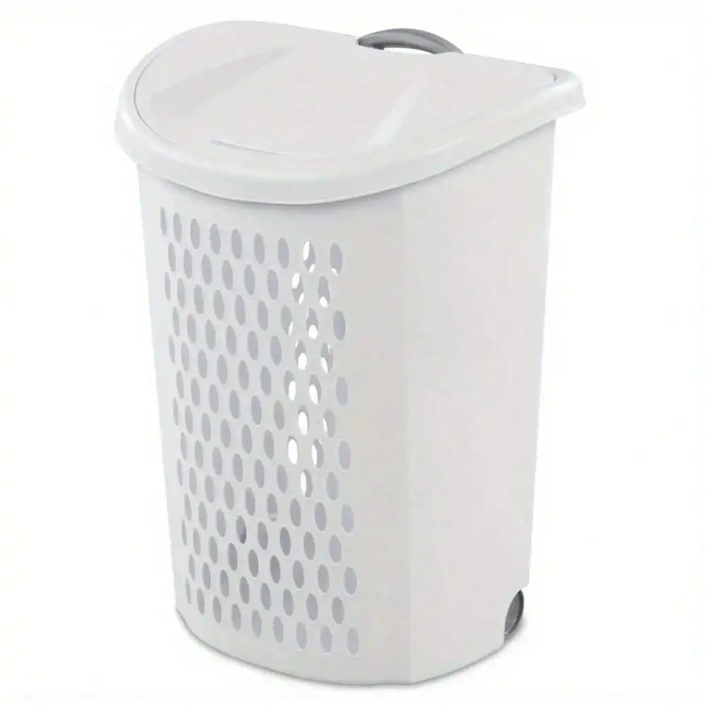 Portable Wheeled Laundry Basket with Flip‑Top Lid – Easy Dirty Clothes Storage - Image 2