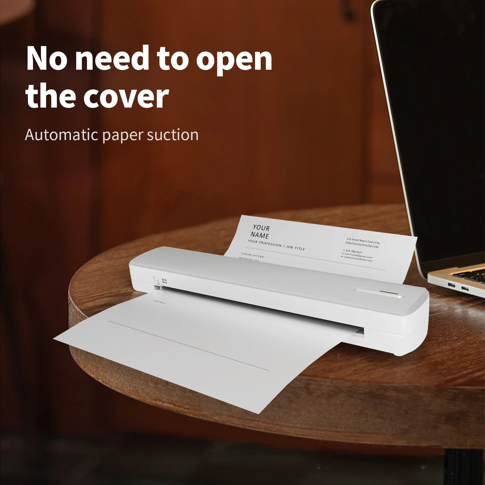 Portable Printer Wireless Inkless Thermal A4 C80 300DPI US-letter Mobile Printer Support Android iOS  for Travel Work Home - Image 5