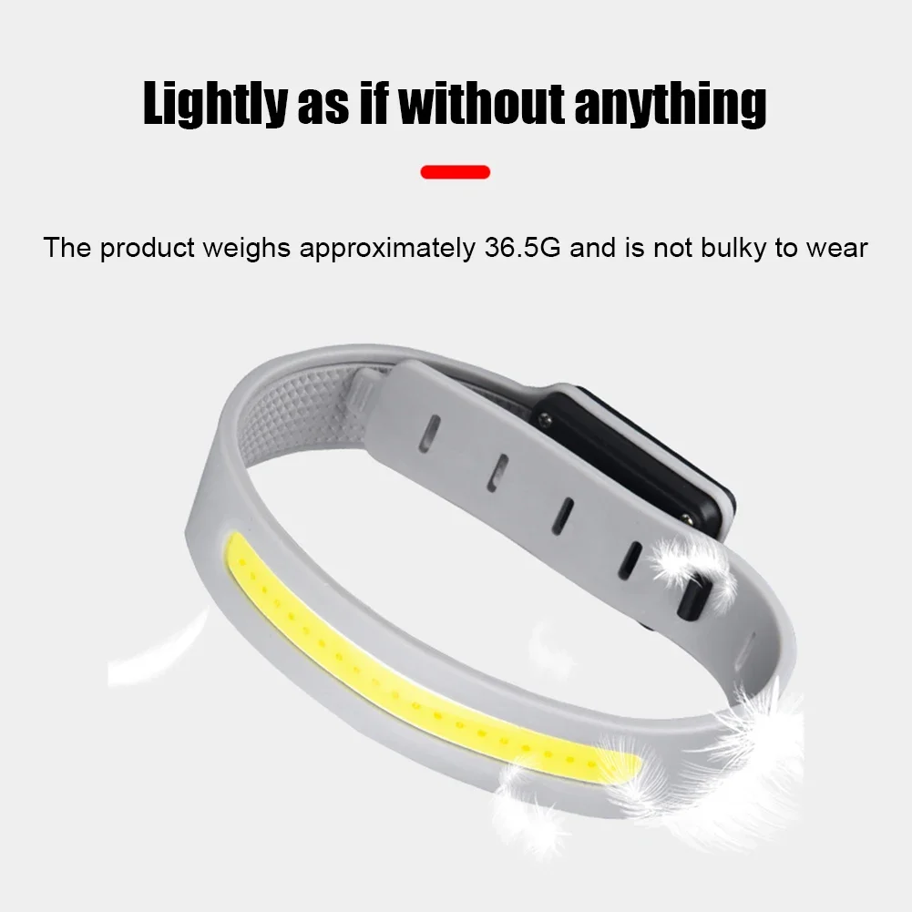 COB LED Arm & Leg Band Light – 500LM, 350mAh, Type-C Rechargeable for Running, Hiking & Camping