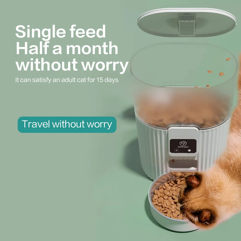 PAPIFEED Smart Cat & Dog Automatic Feeder, WiFi Remote Pet Food Dispenser - Image 4