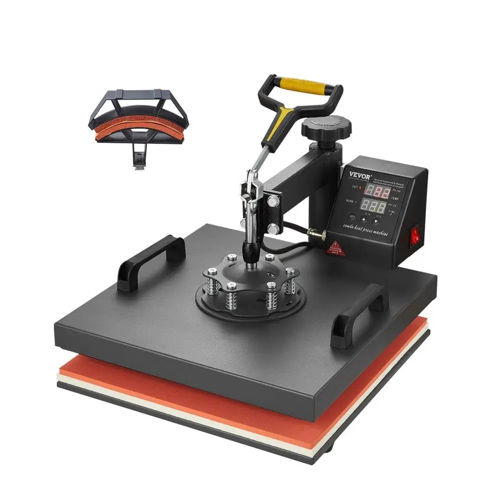 2-in-1 Heat Press Machine 15x15 Inch for T-Shirt Sublimation & Transfer