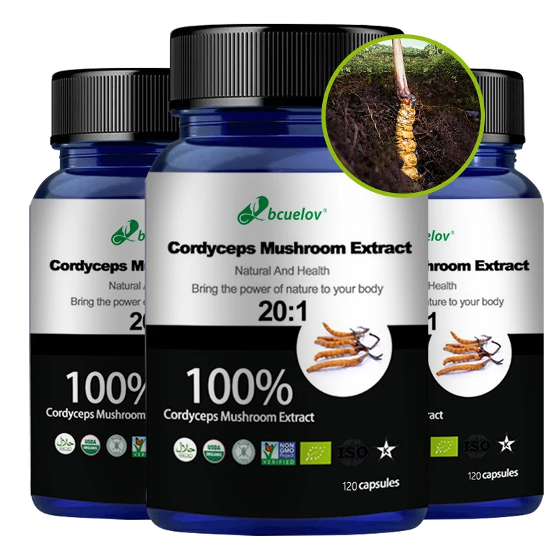 100% Pure Cordyceps Extract – Boost Energy, Stamina & Cognitive Health (120 Capsules)