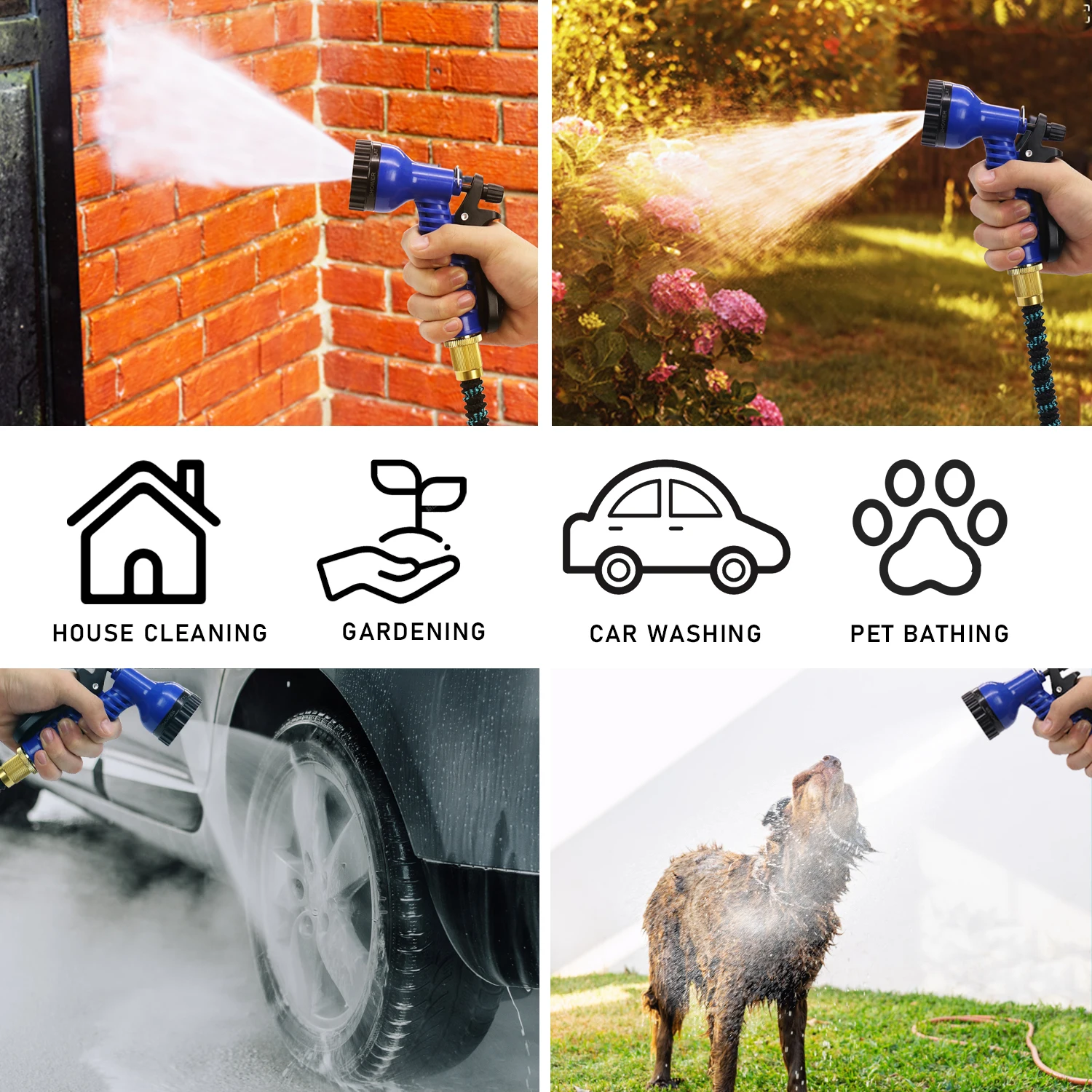 GardenJoy Expandable 50ft Magic Hose, Lightweight, Kink-Free with 7-Mode Nozzle - Image 5