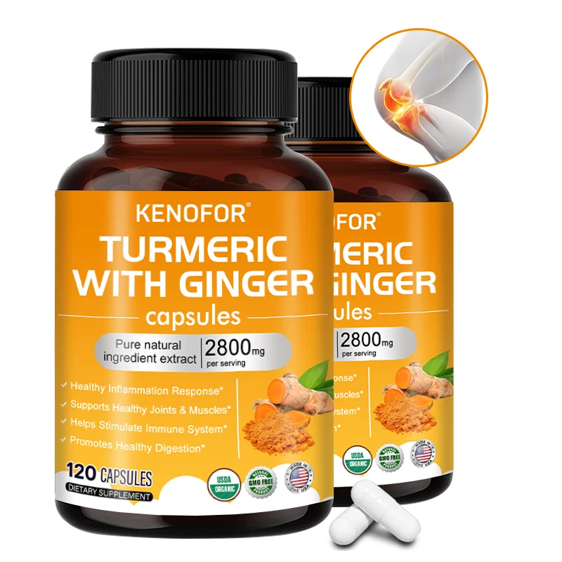 Turmeric Ginger Capsules - Supports Joint Mobility, Muscle Health & Digestion