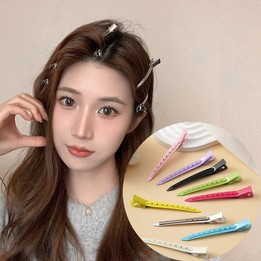 -Piece Metal Duckbill Hair Claw Set – Curly Hair Styling Clips for Women - Image 2