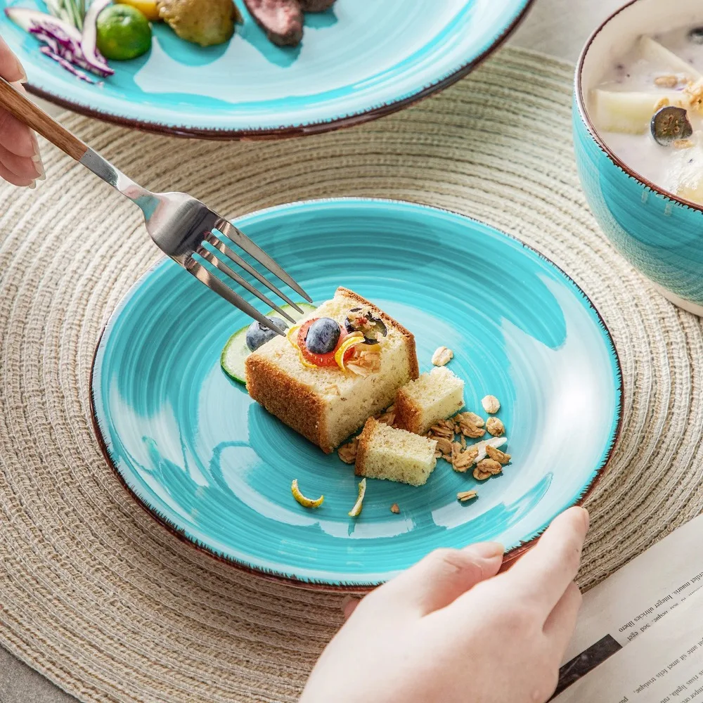 Vancasso Bella 16PCS Porcelain Dinnerware Set Vintage Ceramic Plate Set with Dinner Plate Dessert Plate Bowl Mug - Image 5