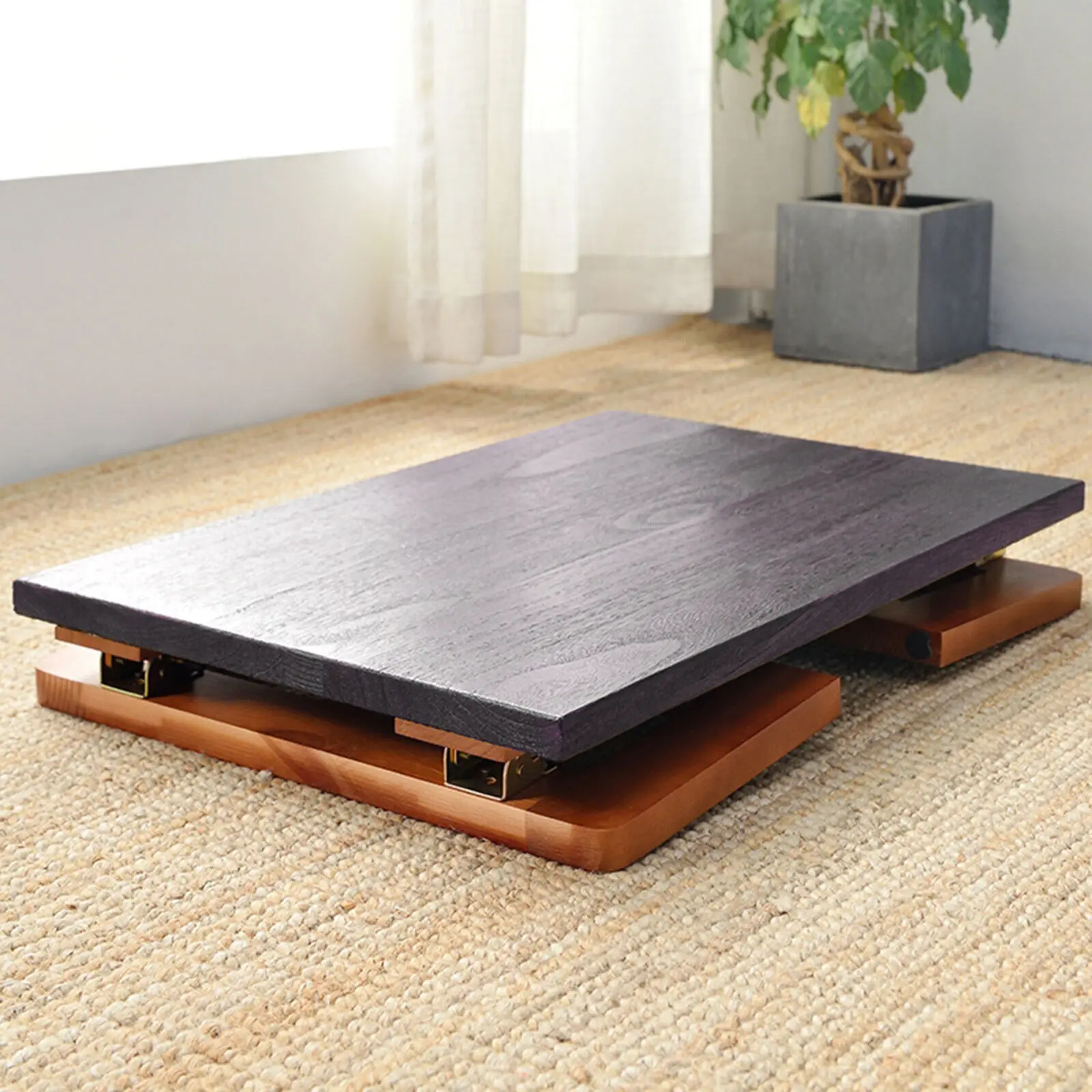 Foldable Wooden Coffee Table – Portable Low Tea & Picnic Table for Living Room