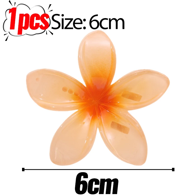 1/6Pcs Hawaiian Gradient Flower Hair Clips Small Claw Hairpin Crab Barrette Women Hair Accessories - Image 19