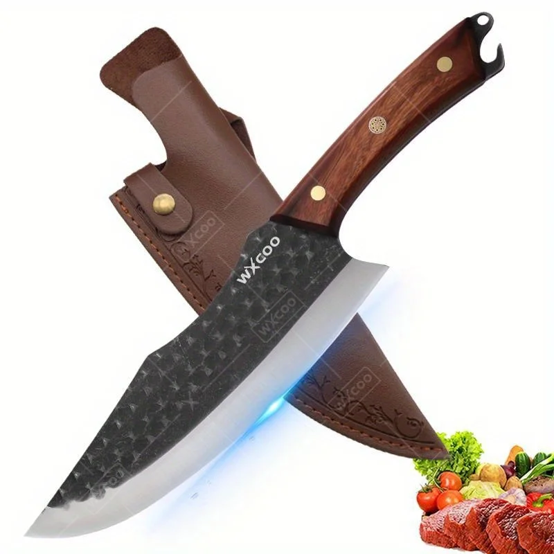 Hand‑Forged High‑Carbon Steel Boning Knife with Wood Handle – Multipurpose Utility