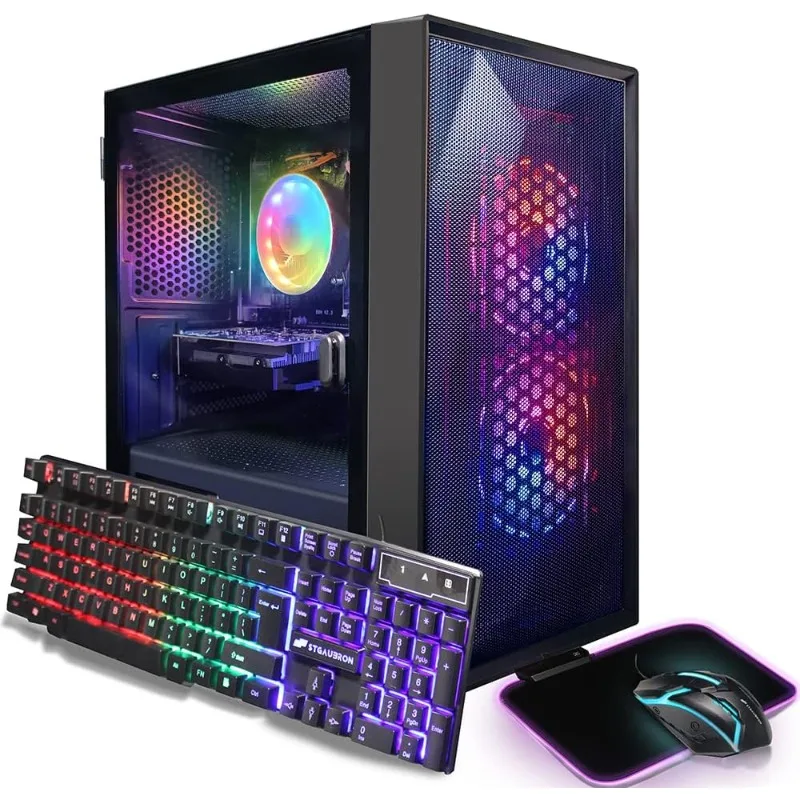 Prebuilt Gaming PC Desktop Intel Core i5 16GB RAM 512GB SSD RX 550 WiFi BT