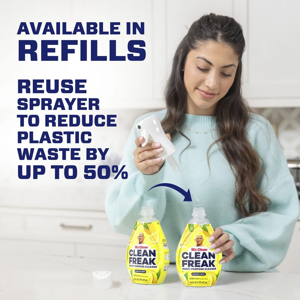 Multi-Surface Cleaning Spray Kit - Deep Cleaning Mist, Lemon Zest, 64 fl oz Refill - Image 5