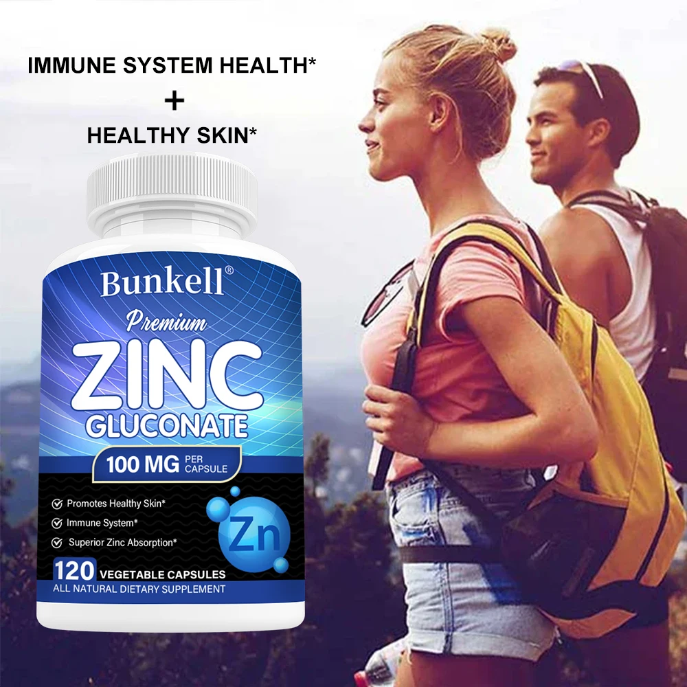 Zinc Gluconate 100mg for Immune Support, Skin & Heart Health, Antioxidant - Image 3