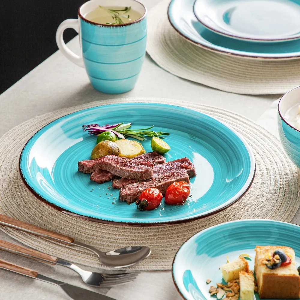 Vancasso Bella 16PCS Porcelain Dinnerware Set Vintage Ceramic Plate Set with Dinner Plate Dessert Plate Bowl Mug - Image 6