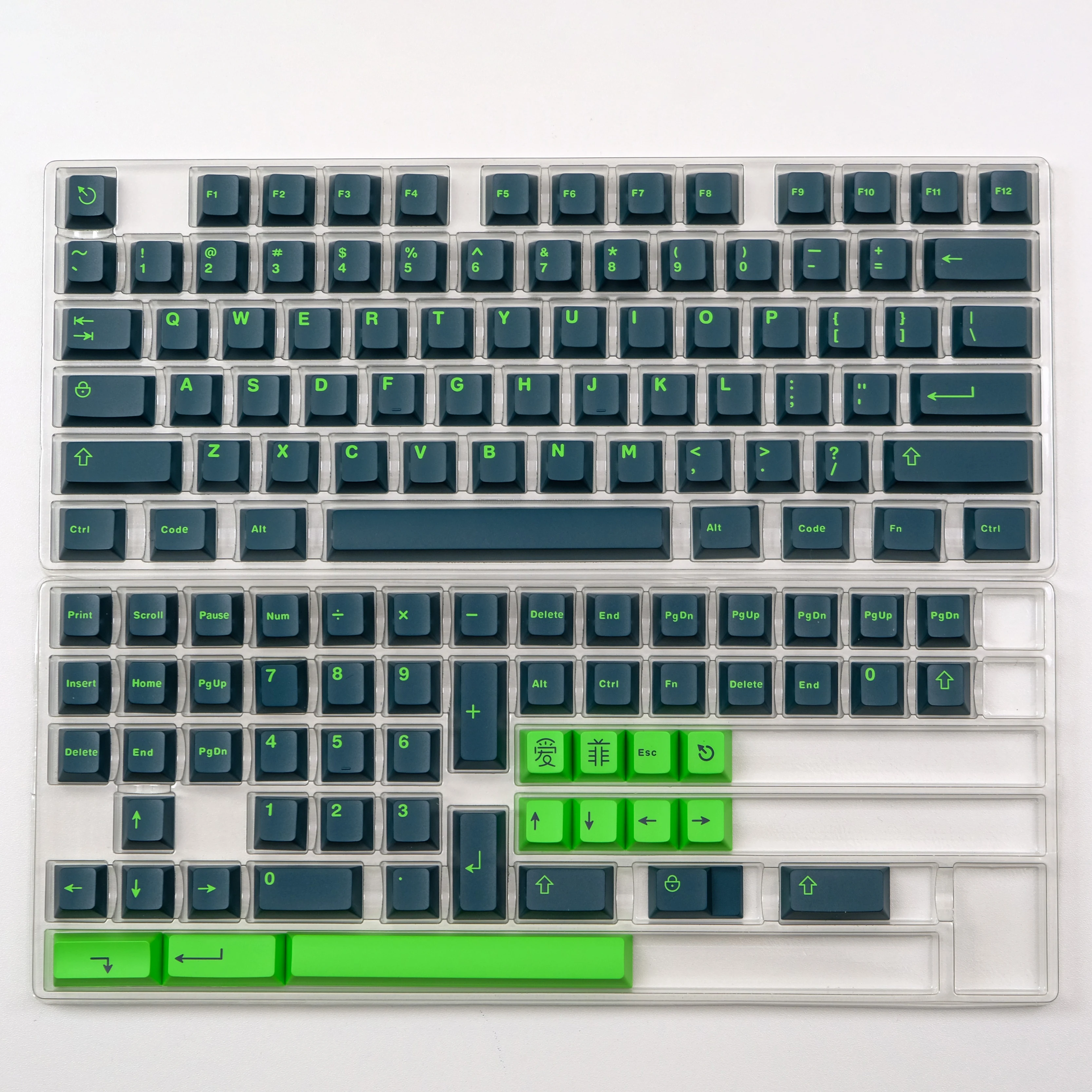 163 Keys British Racing Green Cherry Profile Keycaps for MX Switches - Image 9