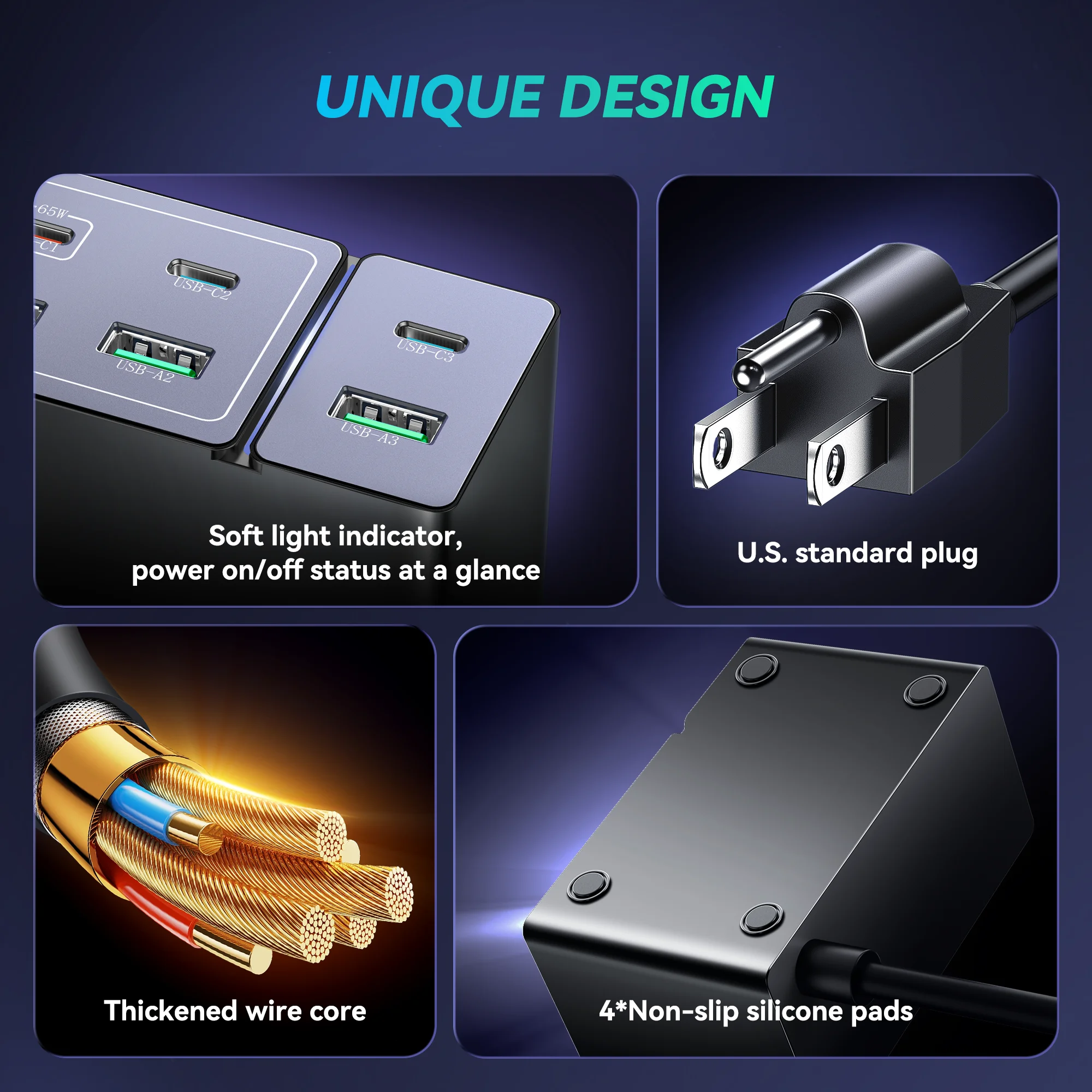 8-Port 160W GaN USB-C Charging Station for MacBook, iPhone & Galaxy - Image 3