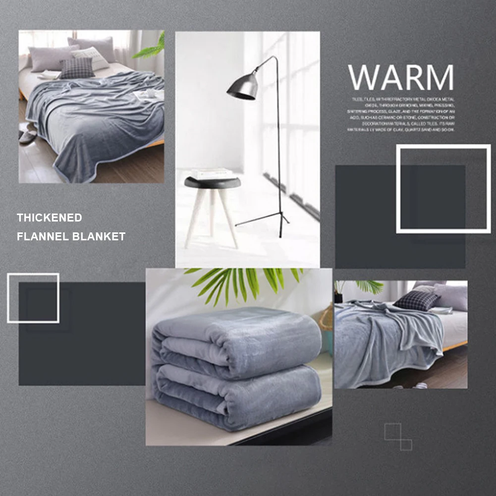 Flannel Fleece Blanket 1-10PCS - Soft Winter Cozy Thermal Plush Mat - Image 4
