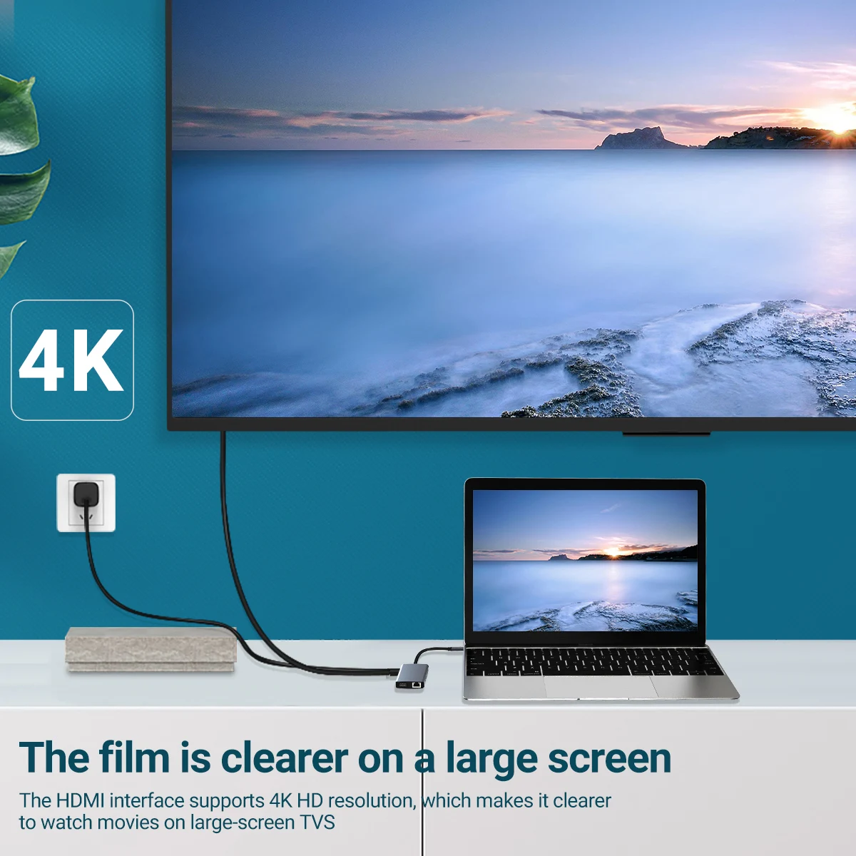 Gopala 12 in 1 Dual Monitor Type-C Hub Docking with HDTV 4K VGA 1080p 5 USB Port 100W PD Charger 100M Ethernet SD/TF Audio - Image 2