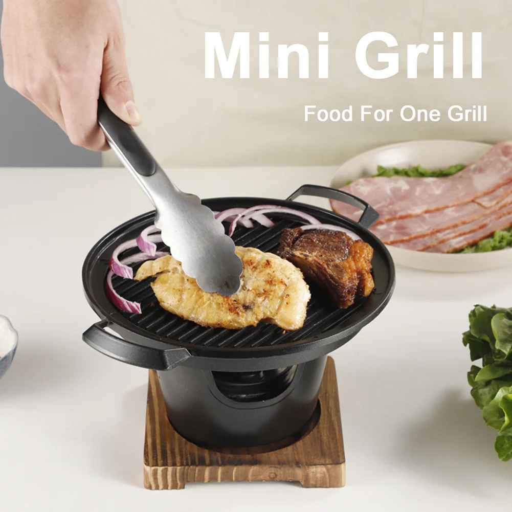 Portable Japanese Alcohol Stove – Smokeless Mini BBQ Grill for One