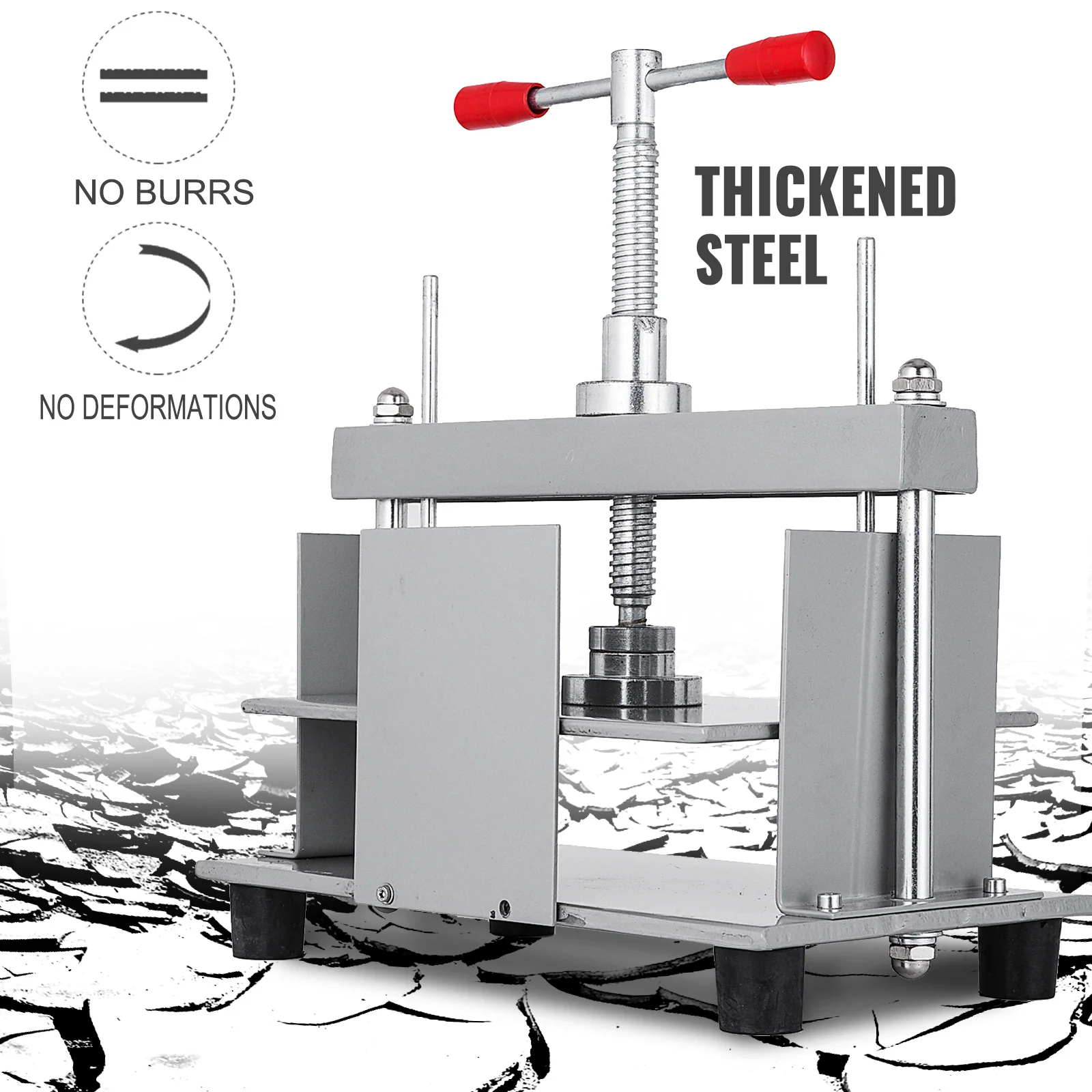 VEVOR Manual Paper Press Machine 12x8.6 inch for A4 Papers 10cm Thickness Steel Frame Paper Press Machine Papermaking Book Press - Image 2