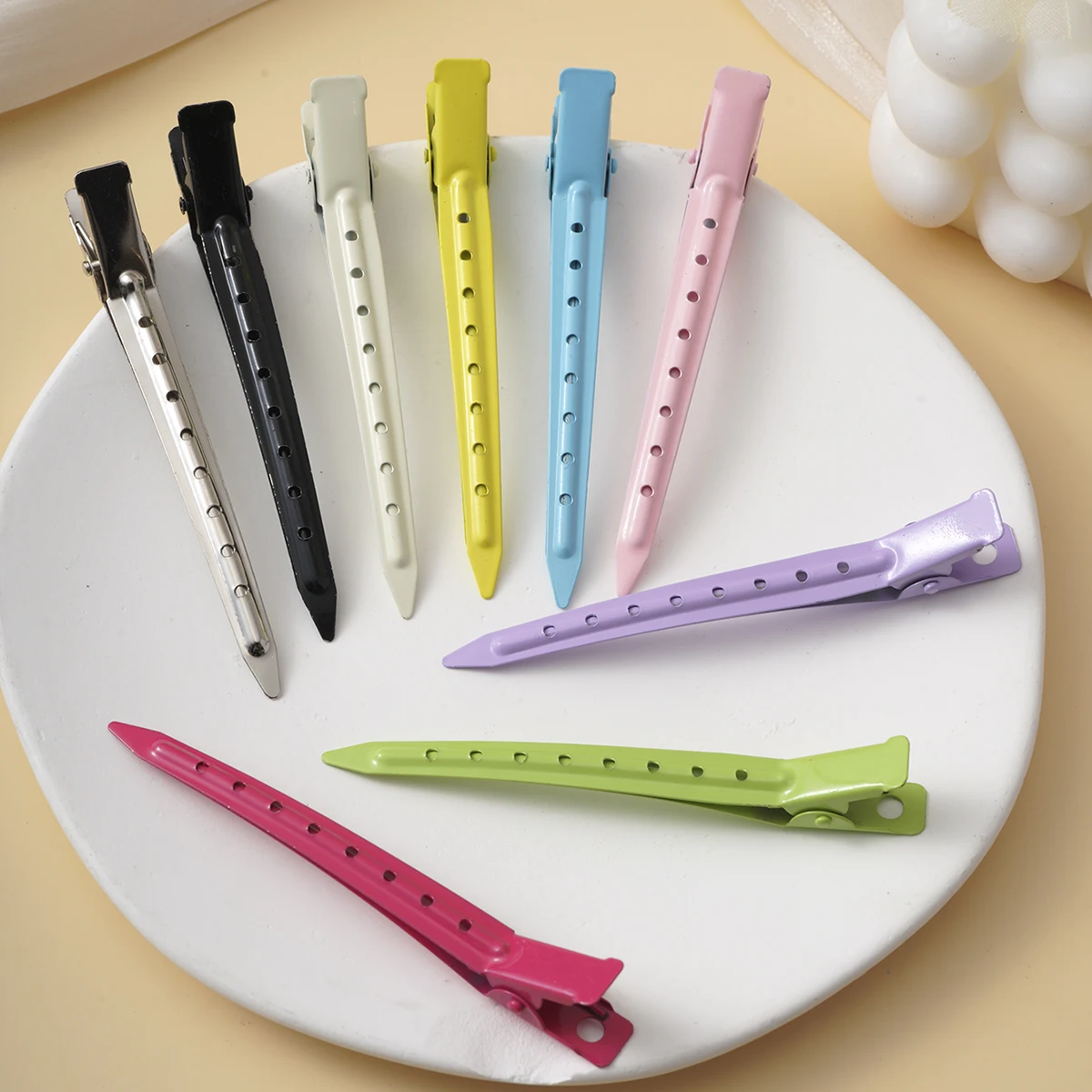 -Piece Metal Duckbill Hair Claw Set – Curly Hair Styling Clips for Women - Image 6