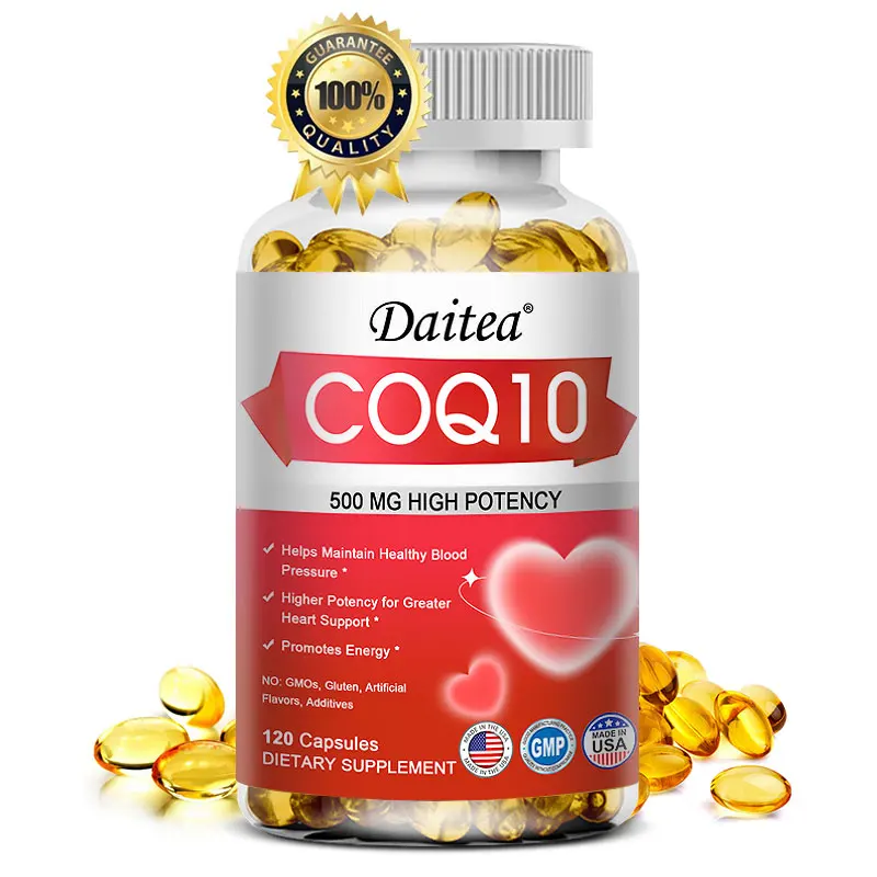 Daitea Coenzyme Q10 500mg - Supports Circulation, Stress Relief & Energy, Antioxidant Boost