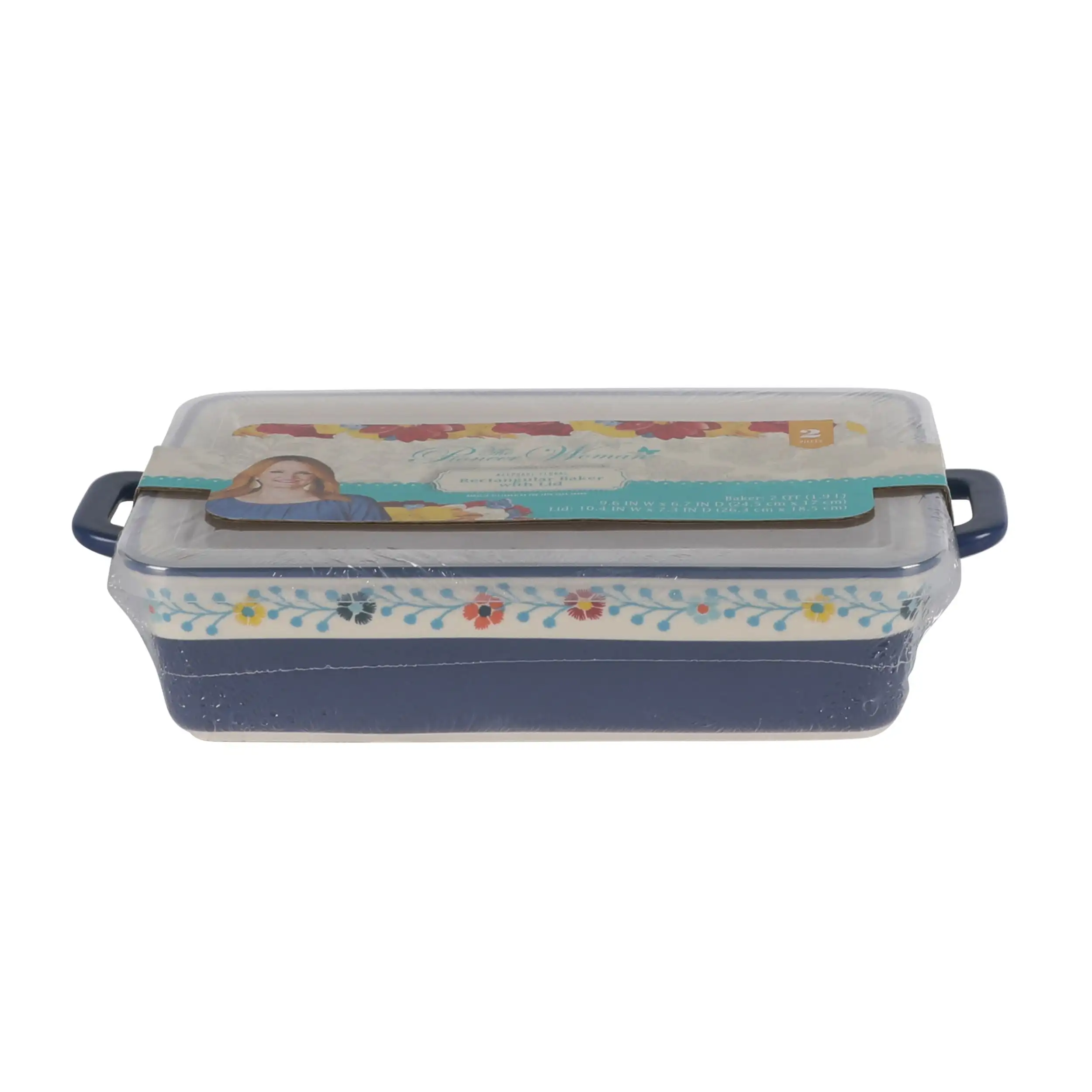 Keepsake Floral 7"x10" Ceramic Baking Dish with Lid – Oven Safe Casserole Pan - Image 5
