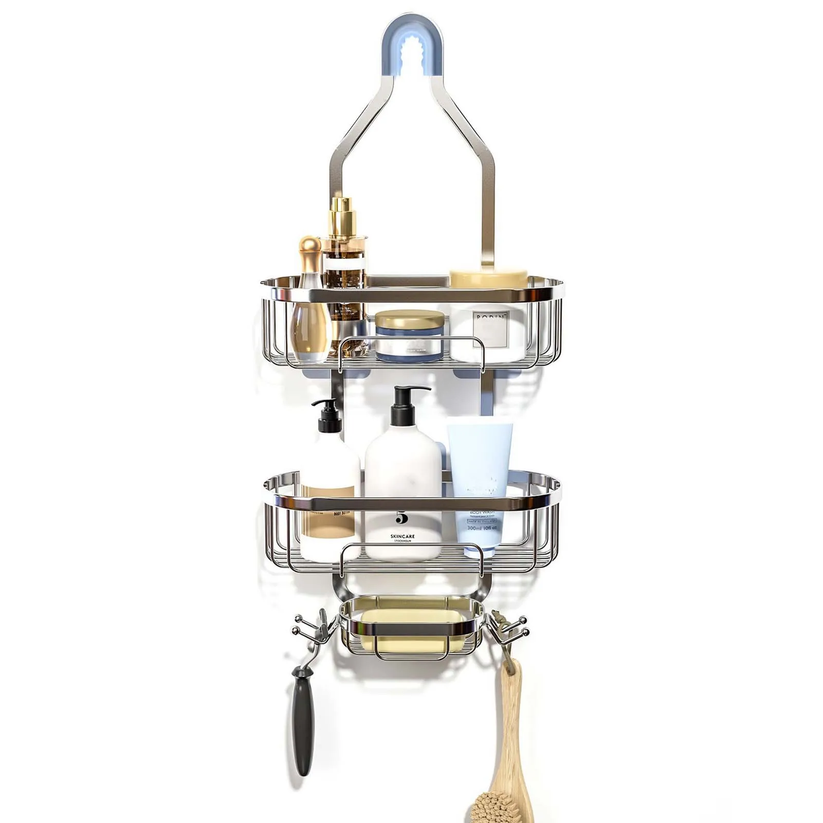 Hanging Shower Caddy Bathroom Storage Rack – Large Capacity Organizer Shelves - Image 6
