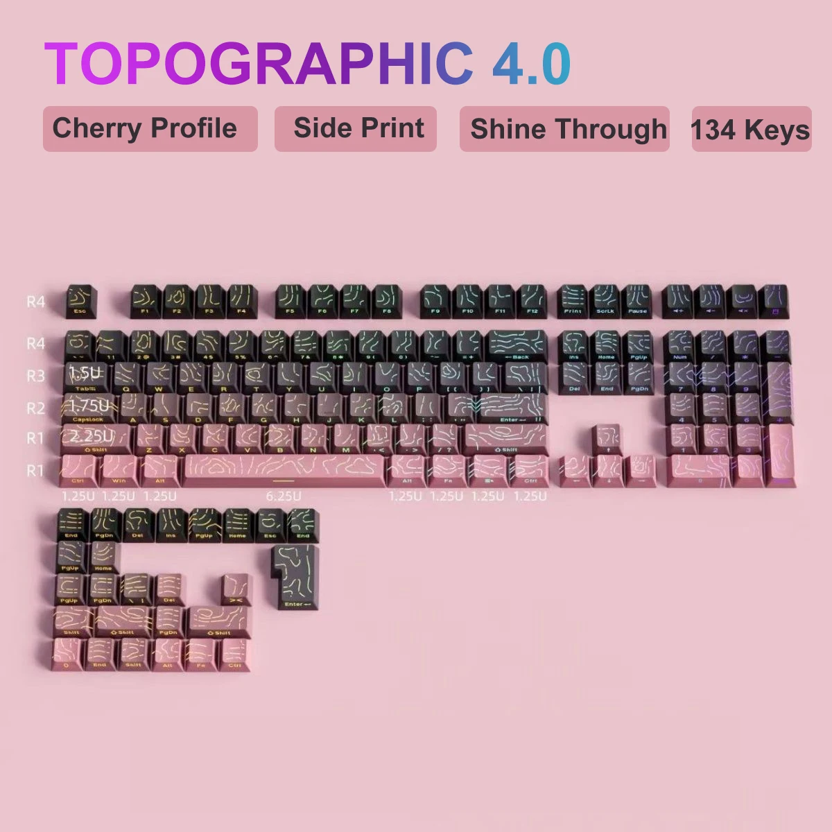 136 Key PBT Double Shot Backlit Keycaps for MX Mechanical Keyboard 61-108 Keys - Image 8