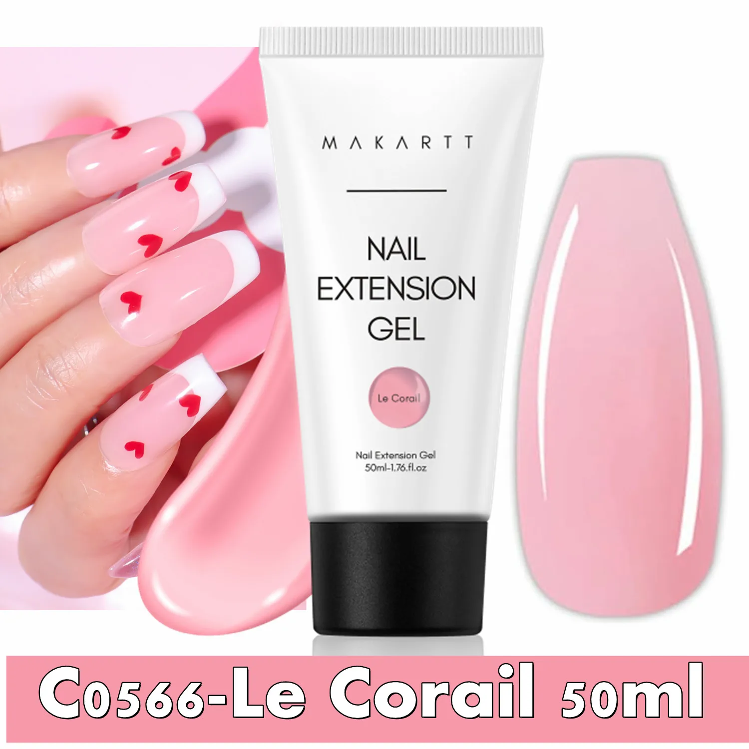 Makartt Natural Pink Poly Nail Gel – 50ML Builder for DIY Extensions - Image 9