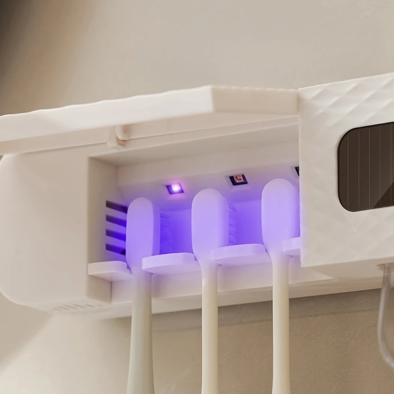 Smart Wall-Mounted Toothbrush Rack, 3-Slot Intelligent Drying & Toothpaste Dispenser - Image 3