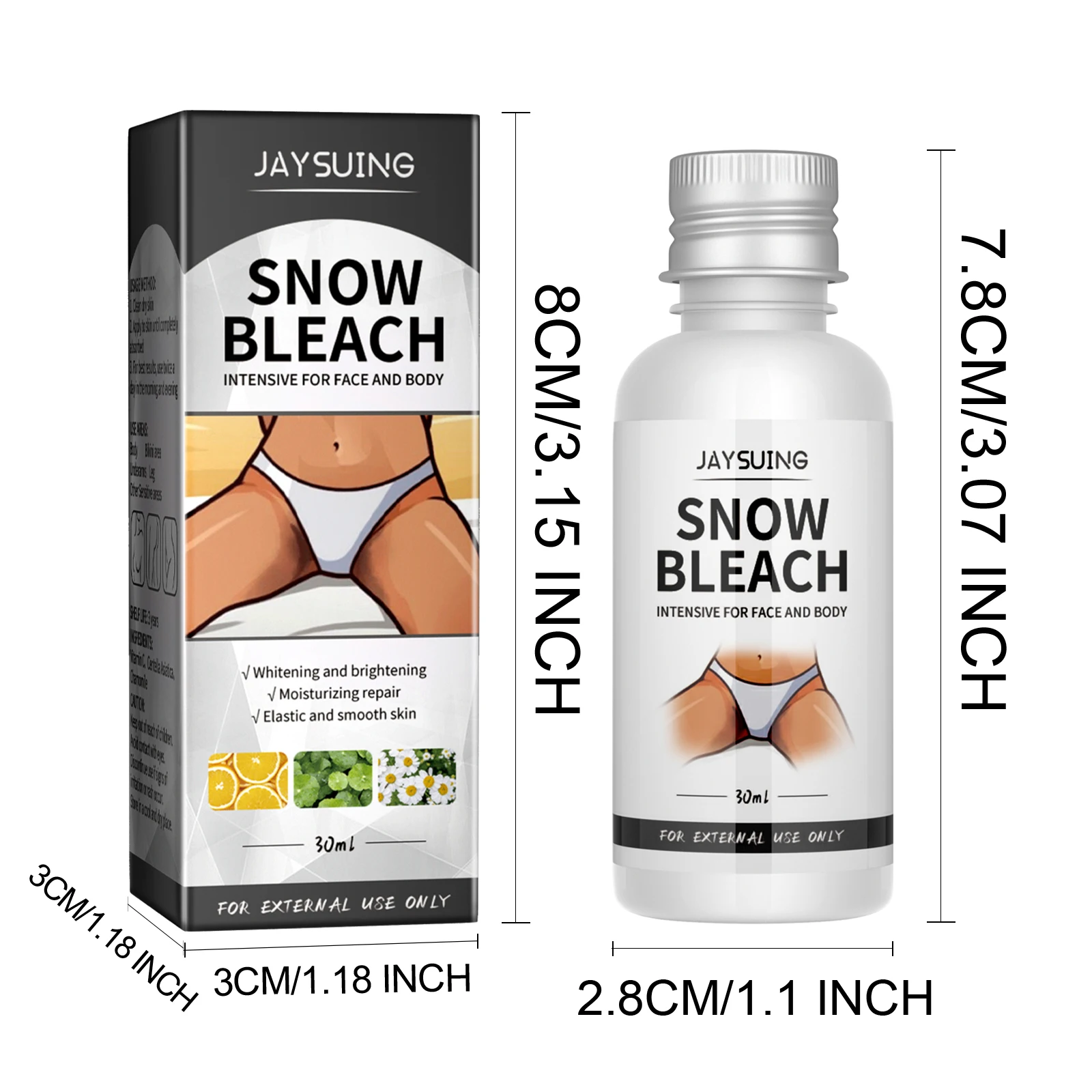 Body Snow Bleach Cream with Nicotinamide for Dark Spot & Melanin Removal - Image 6