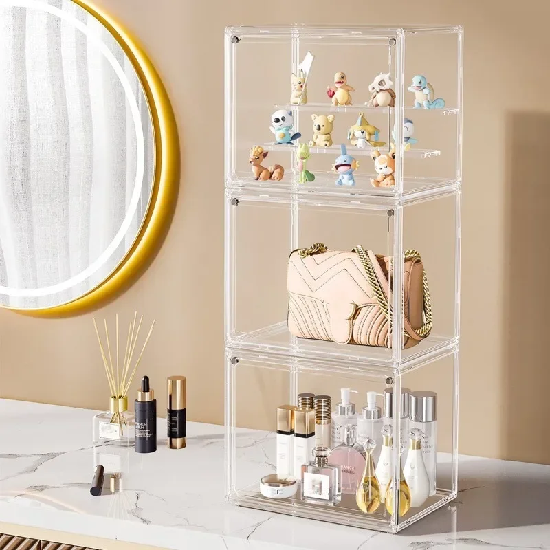 Stackable Clear Display Box – Dustproof Plastic Storage Bin with Interlayers - Image 2