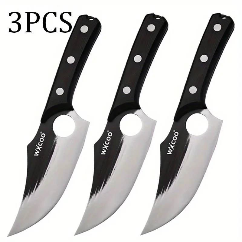 Hand Forged High Carbon Steel Knife Set – Chef, Cleaver, Utility, Meat & Camping Knives - Image 8