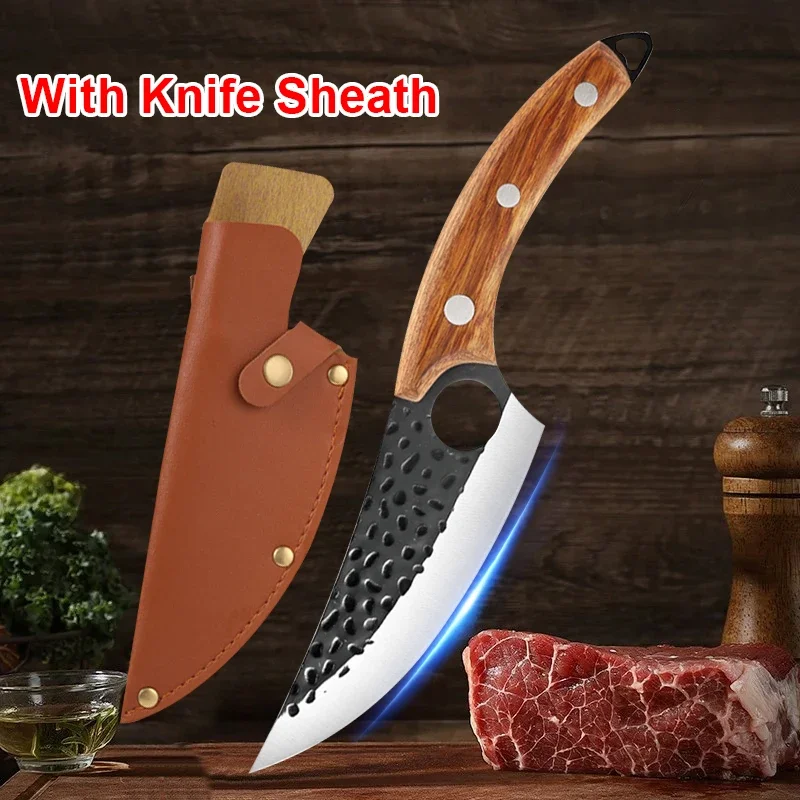 XYJ Handmade Forged Chef Butcher Knife - Image 7
