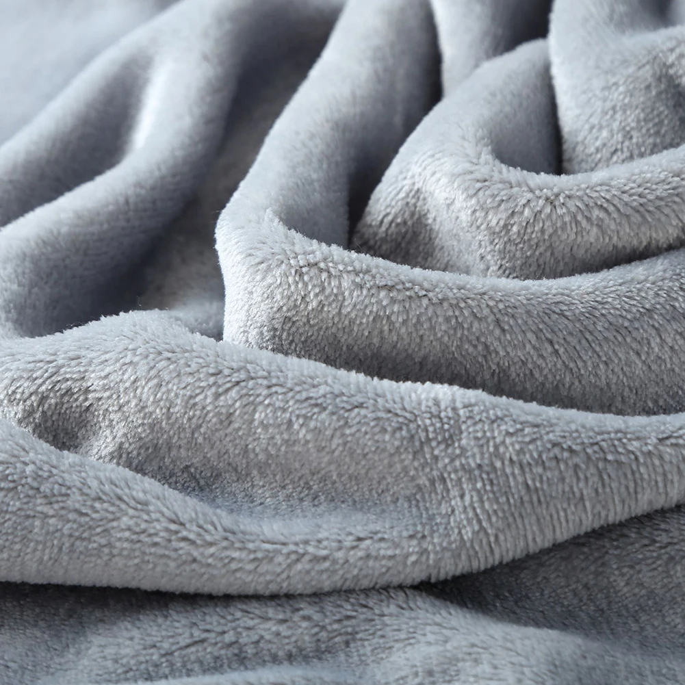 Flannel Fleece Blanket 1-10PCS - Soft Winter Cozy Thermal Plush Mat - Image 5