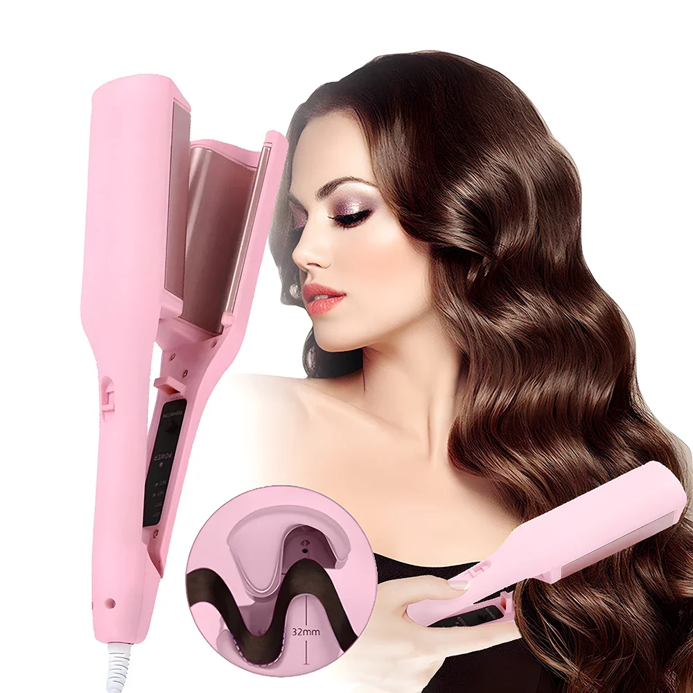 32mm Hair Curling Iron – Deep Wave Crimping Iron with 4 Adjustable Temperatures