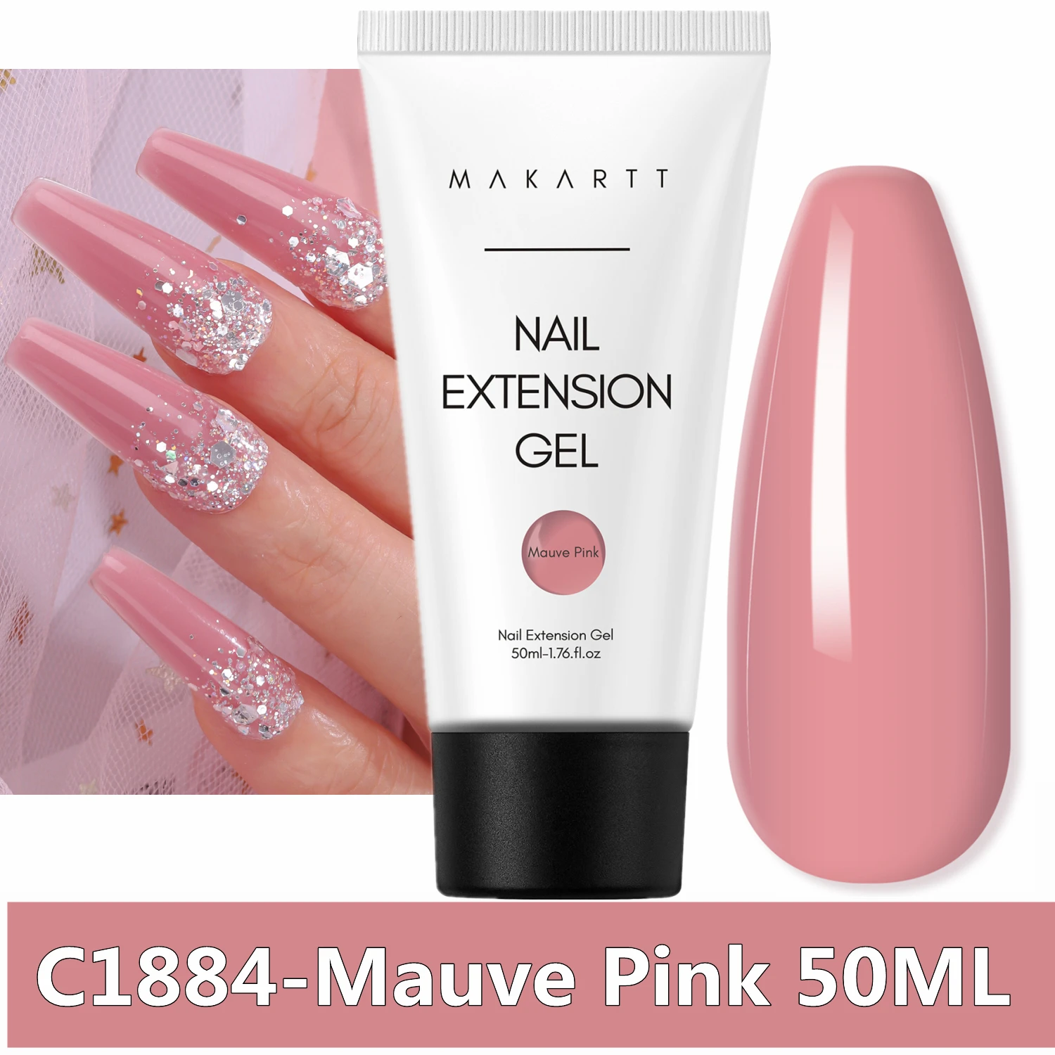 Makartt Natural Pink Poly Nail Gel – 50ML Builder for DIY Extensions - Image 13