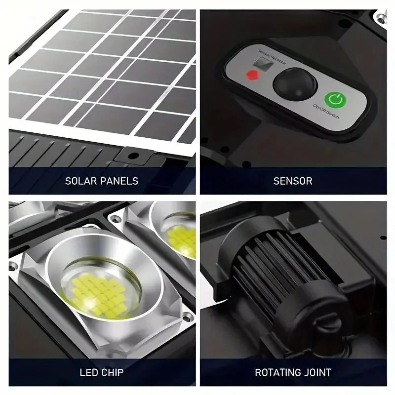 Waterproof Solar Street Lights – Wide Angle Motion Sensor, Remote Control for Commercial & Yard Areas - Image 4