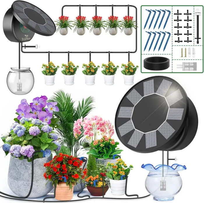 Solar Automatic Drip Irrigation System Kit – 9 Timer Modes, 15m Hose - Image 8
