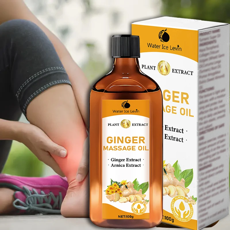 Cold-Pressed Ginger & Turmeric Oil – Sweet Almond Body Massage Oil for Dry Skin Care